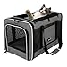 GAPZER Cat Carrier 18x11x11 Top Load Soft Pet Travel Bag Over 15 lbs, Collapsible Small Dog Puppy Crate 10 Pounds, Small Animal Rabbit Kennel Carrying Case, Kitten Mesh Cage Medium Cat Under 25 Grey