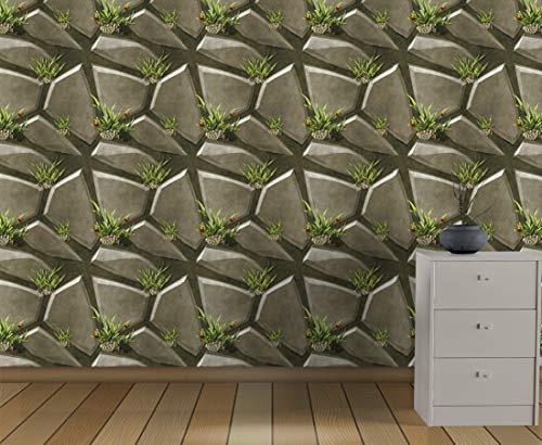 Image of DECOR PRODUCTION Self Adhesive Wallpaper Wall Sticker for Home Decor, Living Room, Bedroom, Hall, Kids Room, Play Room (PVC Vinyl, Water Proof 20 sq.ft) 16x90 Inches Each Strip