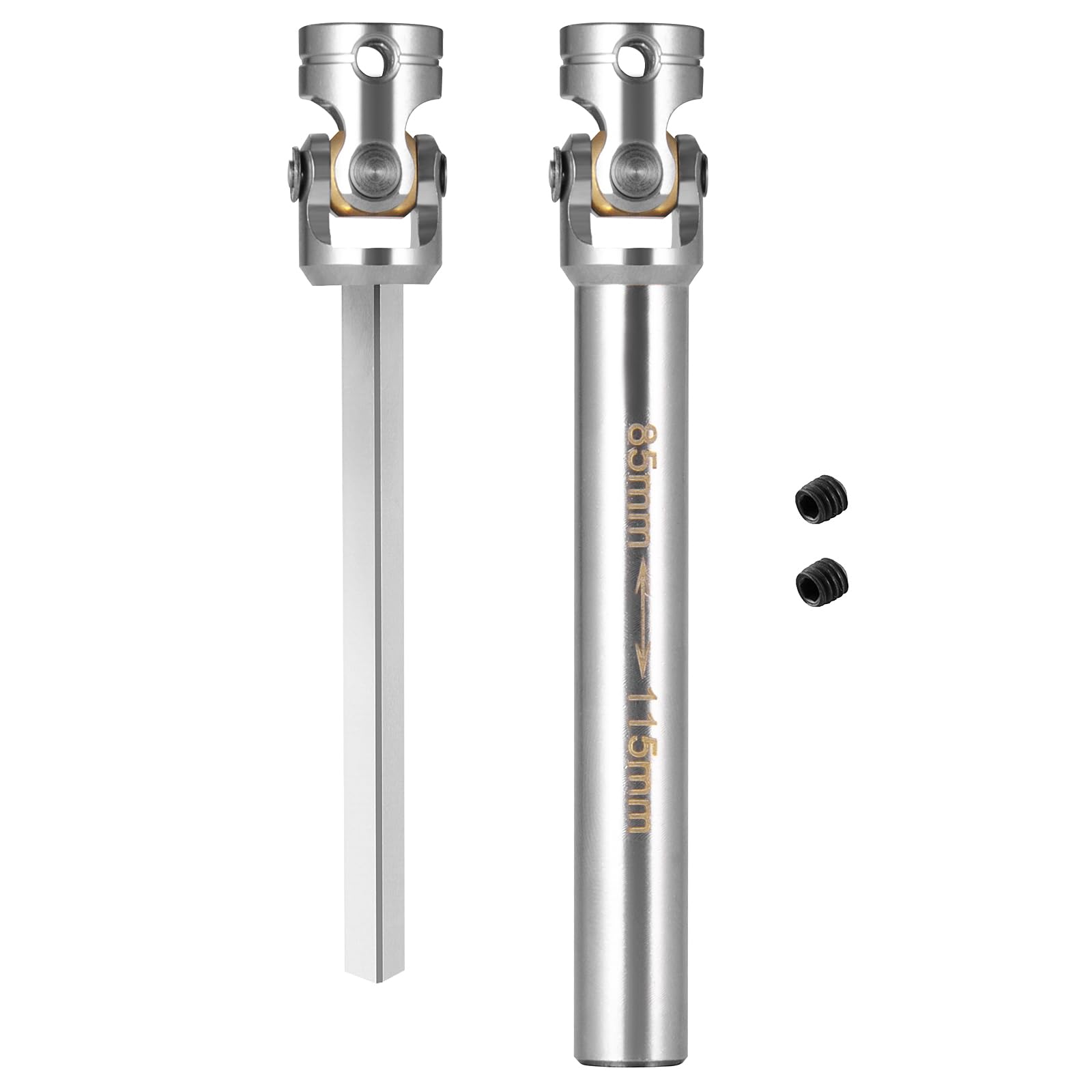 QUE-T 1Pcs Metal Drive Shaft for 1/14 Tamiya Tractor Climbing Trailer RC Car Upgrade Spare Accessories (85mm-115mm)