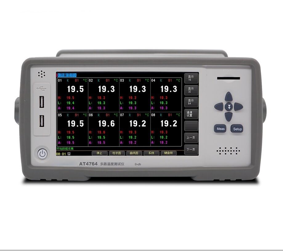 AT47XX 8-64CH Thermocouple Meter ±0.2°C Accurate Temperature Data Logger 350V Isolated Inputs for Industrial Process Monitoring and HVAC Applications