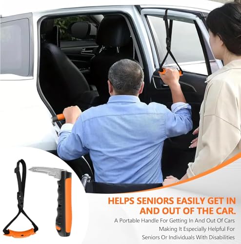 Image of Kaiedos Car Door Handle for Elderly, 3-in-1 Car Handle Assist for Seniors, Portable Auto Cane Vehicle Support Handle, 500 lbs Capacity, Non-Slip Door Assist Bar