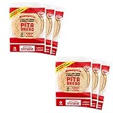 Joseph's Pita Bread Value 6-Pack, Flax Oat Bran and Whole Wheat, 7g Carbs per Serving (6 per Pack, 36 Pitas Total)