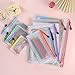 12pcs Mesh Zipper Pouch Bags, 8 Size Zipper Bags for Organizing,Mesh Bags with Zipper, Waterproof File Bags for School, Puzzles, Cosmetics, Travel Accessories, Board Games Office Supplies