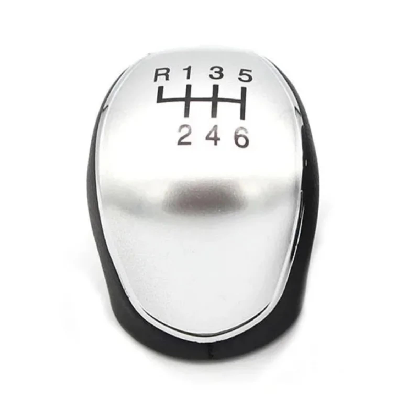 Grddpltu 6 Speed Silver Gear Shift Knob Compatible With S-Max For C-Max For Focus Mk2 For Kuga 5/6 Speed Gear Shift Knob Shifter Lever Arm Headball Car Accessories(6 Speed Silver)