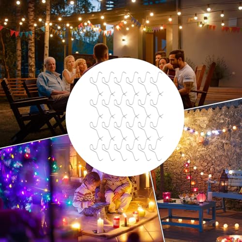 Clips de gancho de ladrillo de 2.08 pulgadas para colgar coronas y luces exteriores pack de 24 7