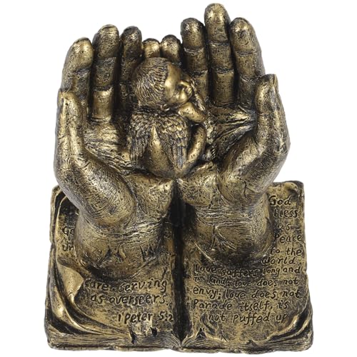 GANAZONO 2 Peças Decoração Artesanato Em Resina Decoração Dourada Decoração De Casa Dourada Estátua