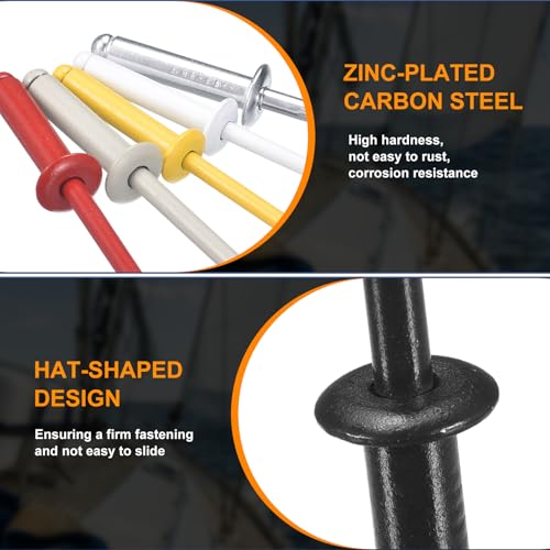 Rivets aveugles pour réparer les tôles sans jeu mécanique lot de 100