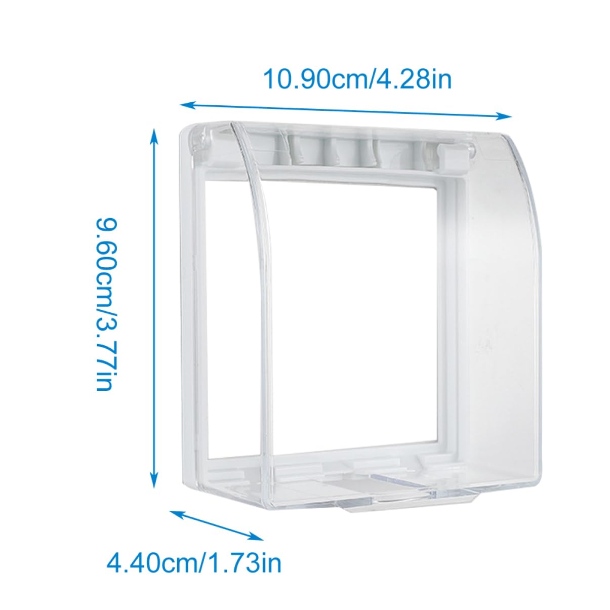 Mipcase 4Pcs Socket Cover Power Supply Protector Transparent Light Box Outlet Cover for Indoor Outdoor Use Easy Installation Durable and Sturdy Design for Electrical