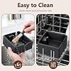 SelfTek Coffee Knock Box - Silicone coffee grounds container with Tamper Stand & Cleaning Brush Non-Slip Base & Handle, Easy Clean, Essential Coffee Maker Accessories - 6