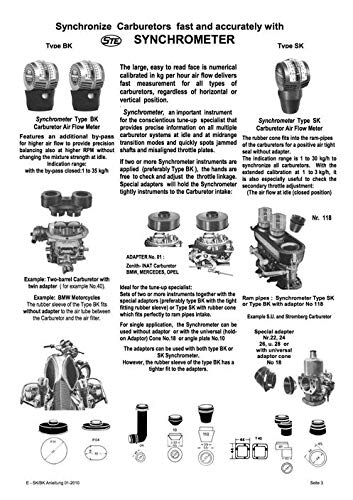 SK1–30 Synchrometer – Fine Tuning Weber, Dell 'Orto, SPICA Drosseln