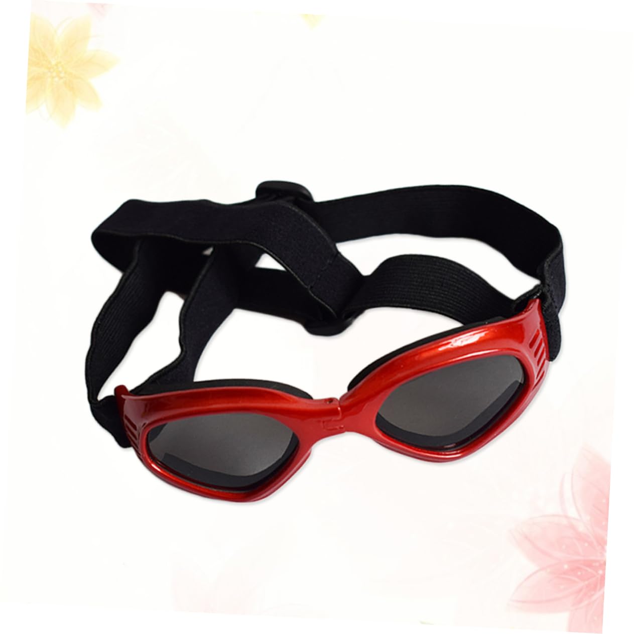 ibasenice Dog Sunglasses Pet Goggles for UV Protection Stylish Eyewear for Cats and Dogs for Outdoor Adventures Red
