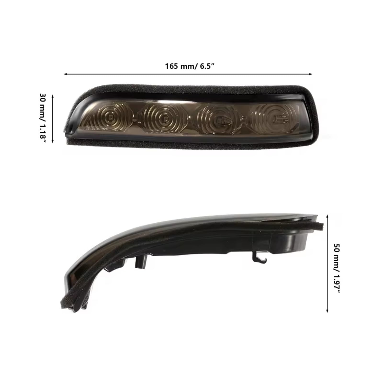 Traseras Piloto Trasero Luz LED para Espejo Retrovisor Coche Luz Indicadora De Marcha Atrás para Hyundai para I30 2009 2010 2011 2012 Faros traseras Montaje(1pair Smoked Shell)