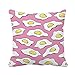 Jeter Coussin Couverture coloré Petit-déjeuner drôle œufs Frit Jaune Frit Dessin animé cassé Poulet 18x18 Pouces Oreiller Maison décoratif Coussin Coussin Coussin Couvercle
