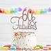 Rose Gold Glittery 60 & Fabulous Cake Topper,60th Birthday Party Decorations,60th Birthday Party Cake Decor