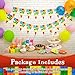 Mindsoft 5 Pcs Pre Strung Building Block Birthday Party Supplies Banner Birthday Decorations Triangular Flag Pennant