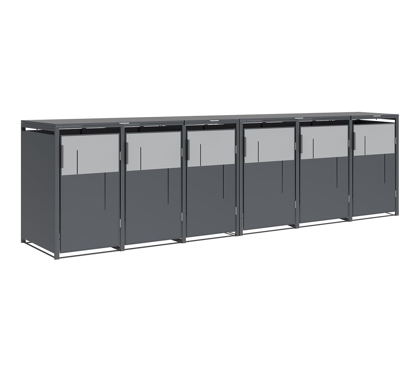 Westmann Tonus 6 Mülltonnenbox für 6x240 l, Metall, Anthrazit