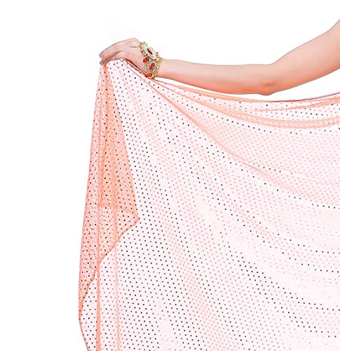 SHOWYOU 210cm*95cm Chiffon Shinning Spot Hand Scarf Stage Dancewear Scarves Belly Dance Shawls Veils3