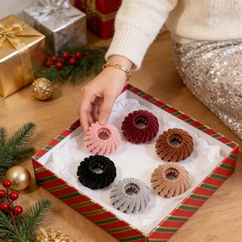 Set de 6 Pinzas para el Cabello tipo Nido de Pájaro de Terciopelo para Mujeres miniatura 4