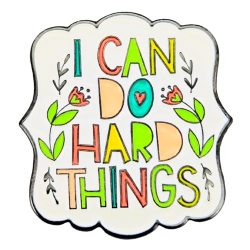Image of Enamel Pin,I Can Do Hard Things Lapel Pin,inspirational Badge,Gift For Teens Student Friends Family Interns Colleague,DIY Decor,Canvas Bag Backpack Denim Jacket Jeans Collar Shirt Accessory