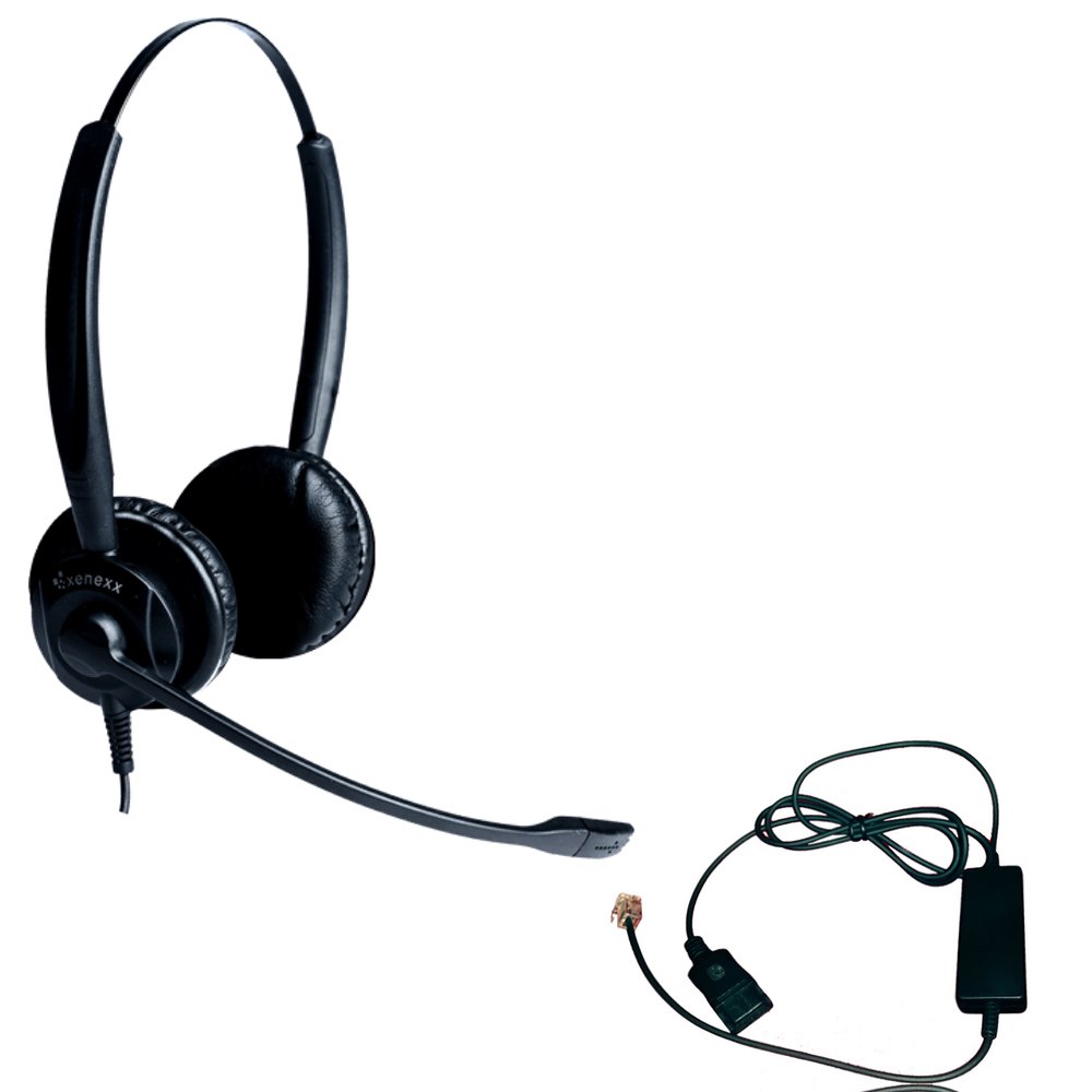 Polycom Compatible XS 825 Direct Connect Headset with Inteli Cord | SoundPoint Phones: IP450, IP501, IP550, IP560, IP601, IP650, IP670, VVX300, VVX310, VVX400s, VVX500, VVX600, VVX1500, CX300, CX600
