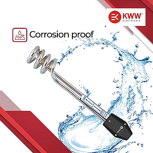 Image of KWW Immersion Water Heater Rod1500W | Water Heaters Immersion | Heating Rod for Hot Water with Copper Heating Element | Water Bucket Heater for Bathroom | 2 Year Warranty