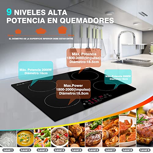 Hornos Y Parrillas, Kitchen parrilla induccion 4 quemadores Marca SANGKEE (2)