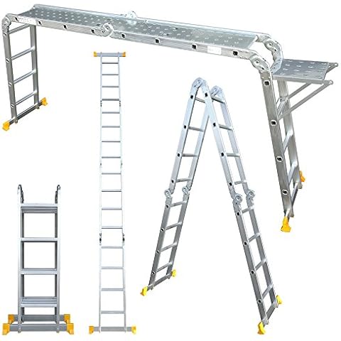 Abbey Aluminium 4.4m Multi-Purpose Ladder with Safety Platform Cover