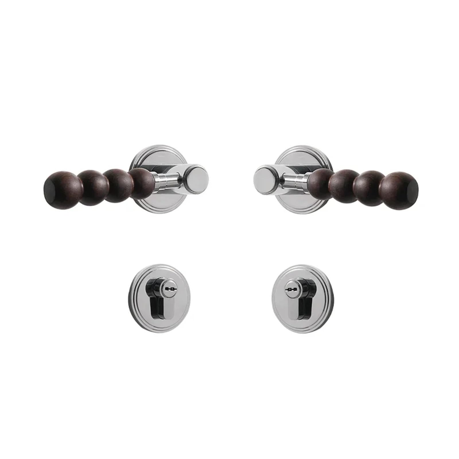 Sjloynwq Bronze Brass Door Handle Lock Set Furniture Room Silent(Bronze)