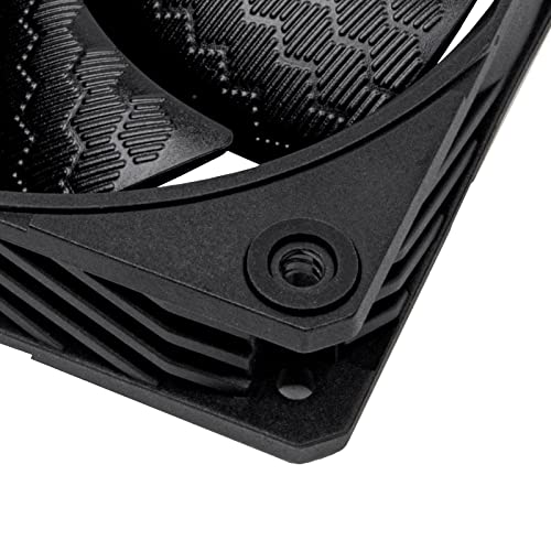 Image of Silverstone Technology Shark Force 120 Performance Enhanced 120mm PWM Fan with Shark Skin Pattern Fan Blades, SST-SF120B, Black