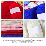 ACESOME 4Pcs Milk Cotton Yarn, Soft Knitting Yarn 4 Balls for Crochet Knitting, 4 Ply Yarn 25 Gram Ball Soft and Warm, Garments hat Shoes Socks Scarf Toy Blankets Making, Black - Image 4