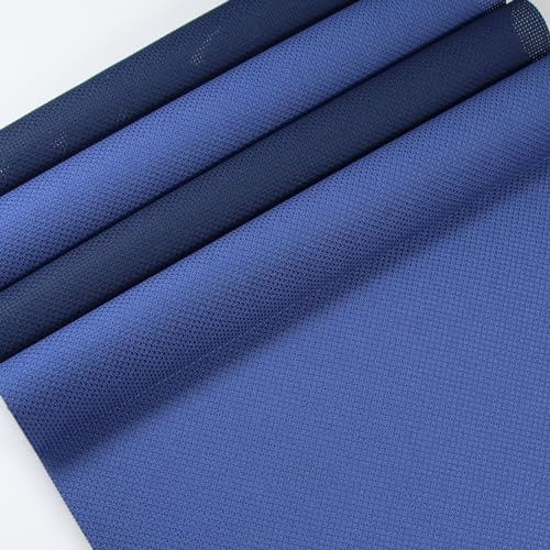 Image of KCS 4 pc of 12 inch x 18 inch (30cmx45cm) 14CT Counted Cotton Aida Cloth Cross Stitch Fabric (Jeans Blue+Navy Blue)