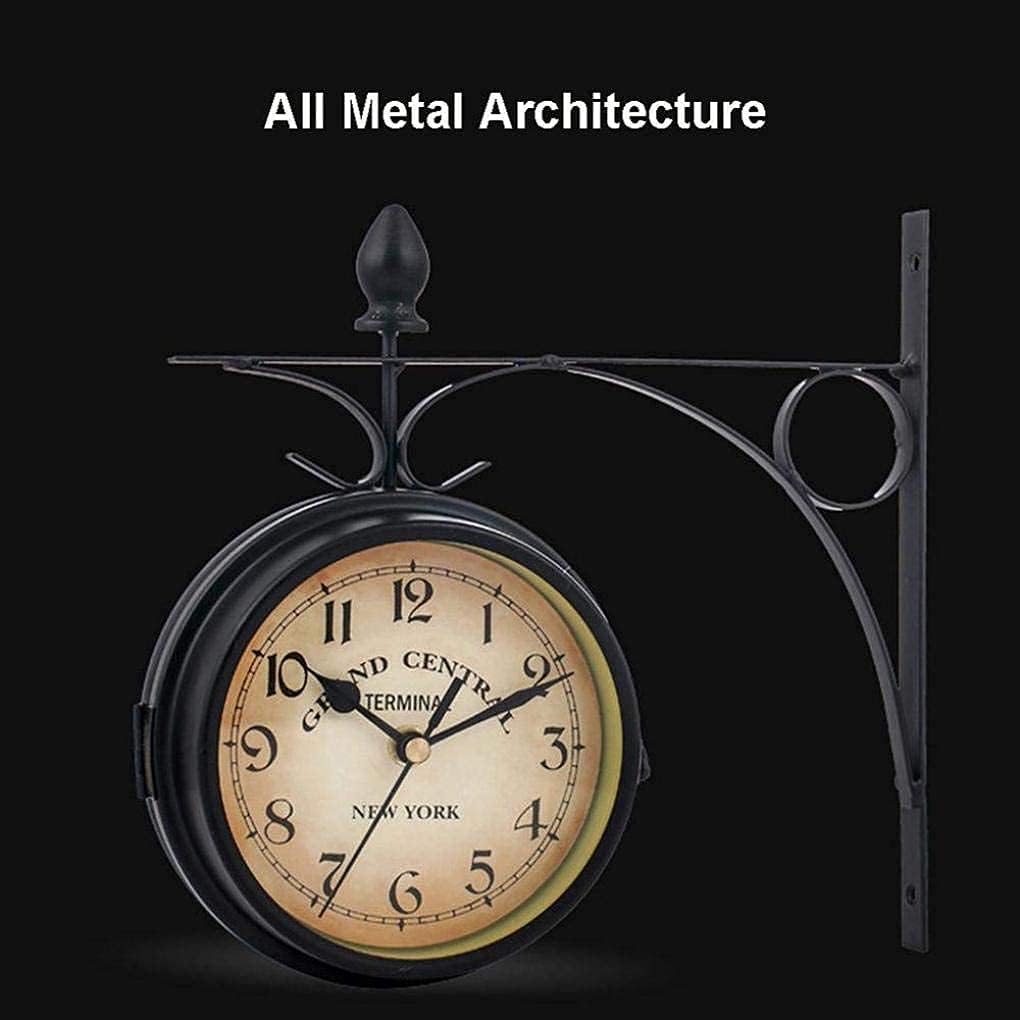 Outdoor Wall Clock Weatherproof, Garden Ornaments Outdoor, Easy to Read Large Numbers Precise Timing Creativity European Style