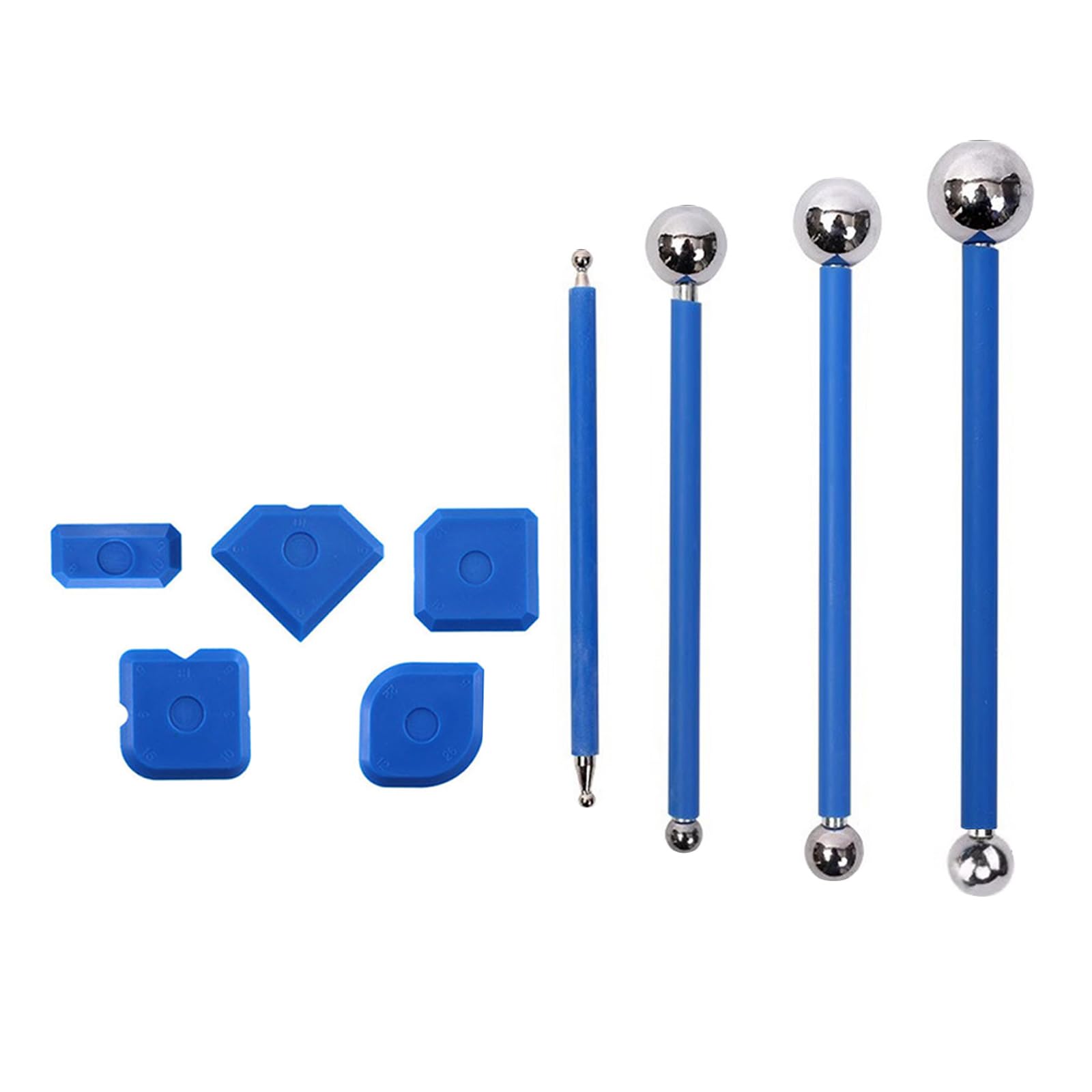of 9 Joint Smoothing Set Comprehensive Joint Smoothing Tool Scrapers Set for Various Surfaces Caulking
