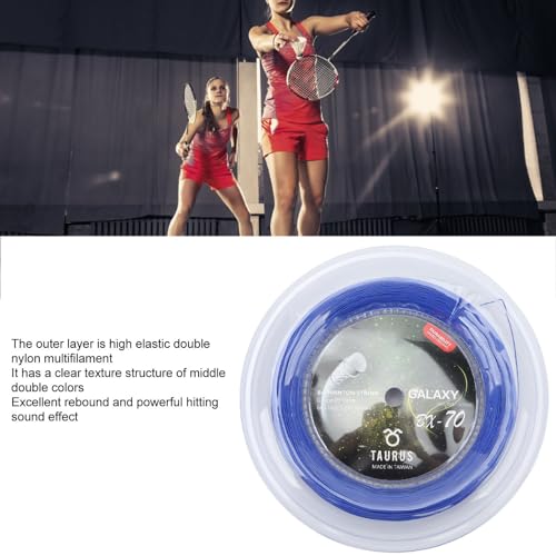 Cuerda de bádminton de nailon, calibre de 0,7mm y longitud de 200m para reemplazo 4