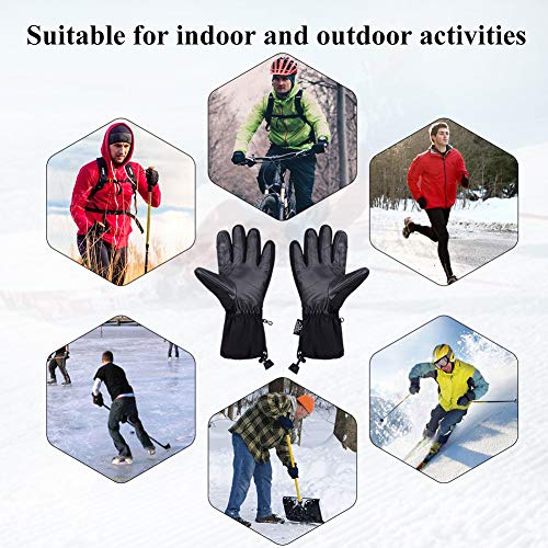Loowoko Ski Gloves Waterproof Snowboard Gloves Winter Snow Gloves for Men Women