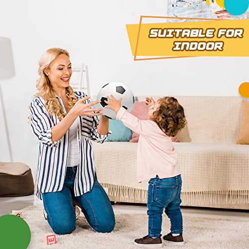 15 cm großes Fußballspielzeug für Kleinkinder, 3 Stück Gummi-Spielplatzbälle, Gummi-Hüpf-Kickball-Handball, Indoor-Training, Übung, Sport, Geschenk für Jungen, Pool, Hinterhof, Sand (mit Luftpumpe)