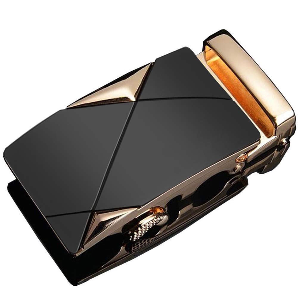 RTGGSEL Men's 40mm Ratchet Belt Buckle Only for 1 3/8 Slide Belt Strap Automatic Leather Belt Buckle Replacement (5)