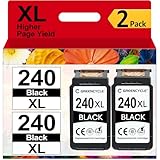 greencycle Re-Manufactured PG-240XL 240 XL Ink Cartridge Compatible for Canon PIXMA MG3620 MG4220 MG3220 MG2220 MX392 MX432 MX472 MX512 MG3522 MX522 MX532 Printer (Black, 2 Pack)