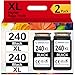GREENCYCLE Remanufactured PG-240XL 240 XL Ink Cartridge Replacement for Canon PIXMA MG3620 MG3520 MG4220 MG3220 MG2220 MX392 MX432 MG3522 Printers (Black, 2 Pack)