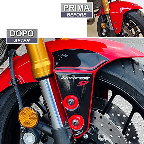 Resin Bike Kit Motorstickers Compatibel met Yamaha Tracer 9-9 GT 2021-2026 Gold. Grip Kit voor volledige motorbescherming tegen stoten en krassen. 3D-resinsticker, gemaakt in Italië