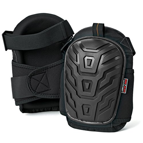SAVE YOUR KNEES – Gel Elite Knee Pads For Work & Gardening by Gamba Tools – Best Heavy Duty Professional Knee Pad For Construction, Concrete, Flooring, Cleaning & Knee Replacements (Adult, Black)