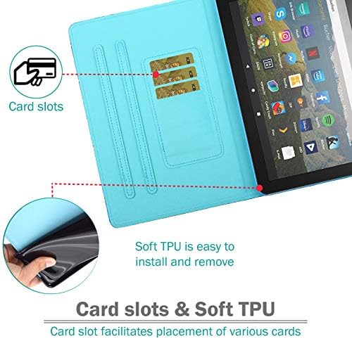 Billionn Case for Kindle Fire HD 8 Tablet(10th Generation 2020 Release) & Fire HD 8 Plus, with Auto Wake/Sleep Folio Stand Cover - Elephant