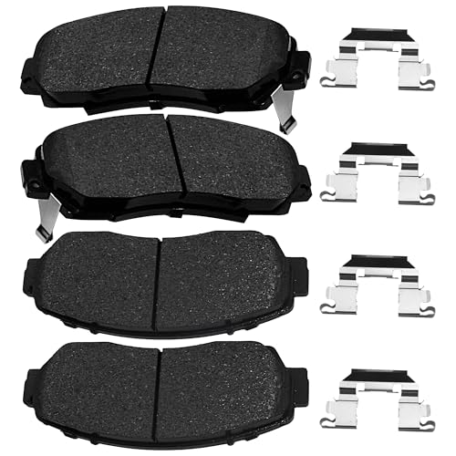 Image of Front Brake Pads Set Compatible with Acura RDX TLX, Honda Accord Crosstour Odyssey CR-V Passport, Subaru Legacy Automotive Replacement Brake Pads Semi-Metallic D1521