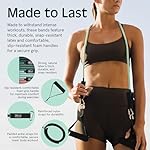 Retrospec Train Resistance Bands Set (5pc) Workout Bands w/Handles, Door Anchor, Carry Bag for Women & Men - Image 5