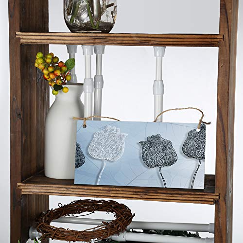 6Pcs Tension Rod, Goowin Small Tension Rods For Windows, No Drilling Rustproof Spring Adjustable Short Tension Rod For Wardrobe Bars, Bookcase (White, 7-11 Inch) #TOP6