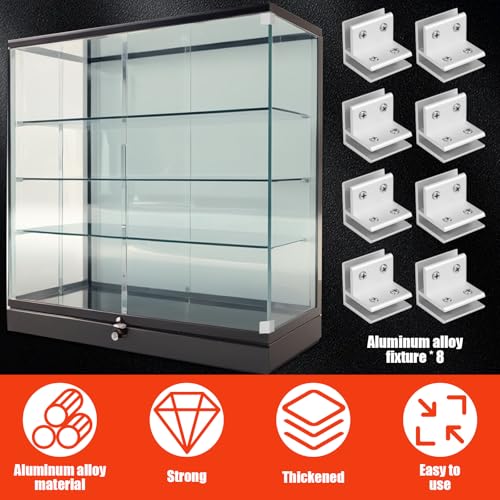 Support à verre à 90° réglable à forte capacité de charge pour vitrine - 3