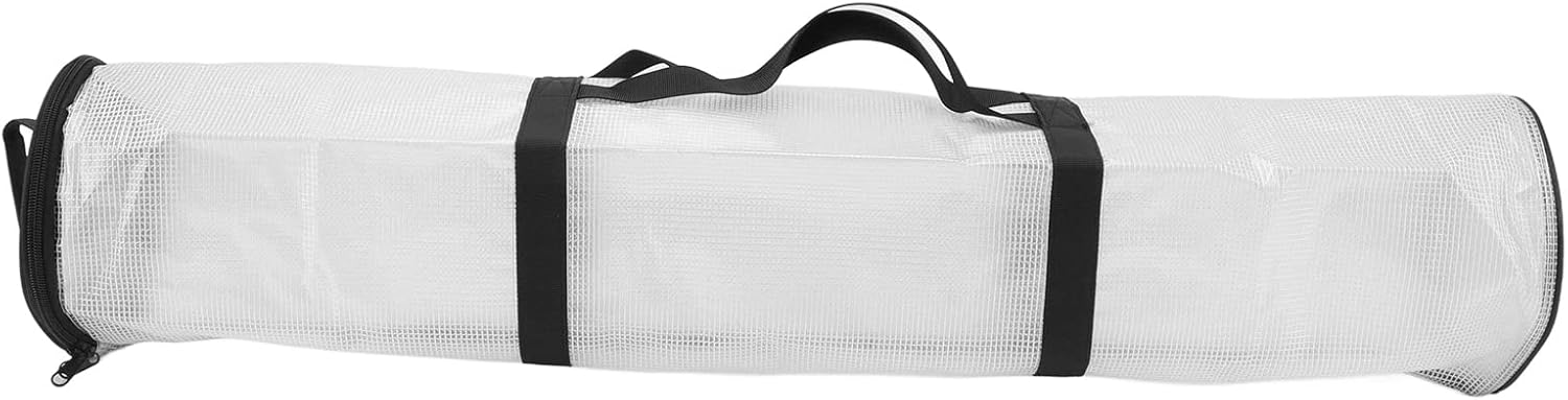 Clear Wrapping Paper Storage Bag, Gift Wrap Organizer with Zippered Design, PVC Storage Container for Holiday Wrapping Rolls, Transparent Slim Space Saving STO (Transparent White)