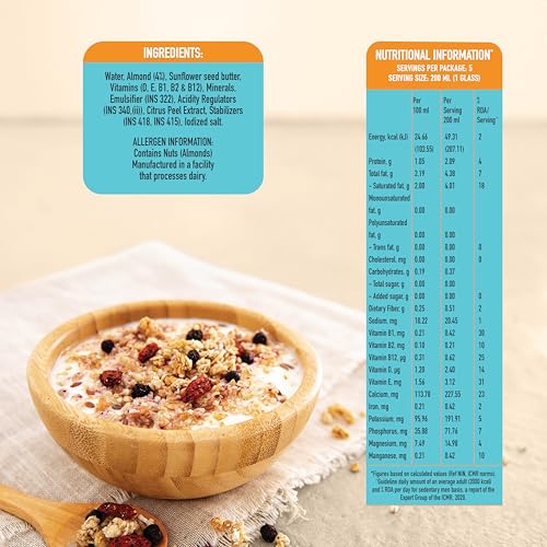Image of Only Earth Almond Milk - Barista Edition | Unsweetened Plant-Based Milk | Sugar Free | Non-Dairy & Lactose-Free | High in Calcium & Vitamins D, E, B1, B2, B12 | Preservative-Free | 1L (Pack of 12)