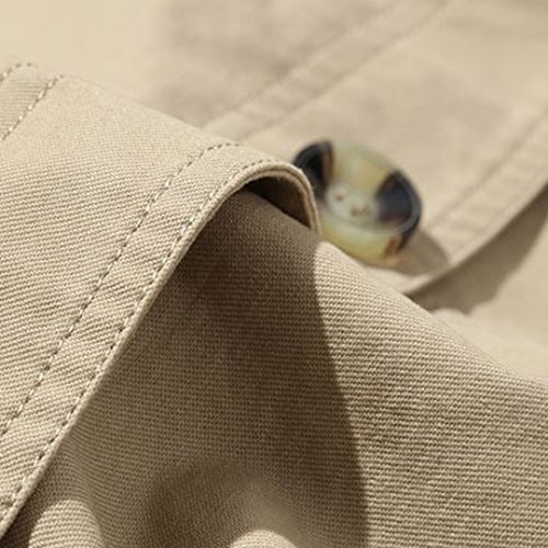 DAVID.ANN Men's Windbreaker Notch Lapel Single Breasted Coat4