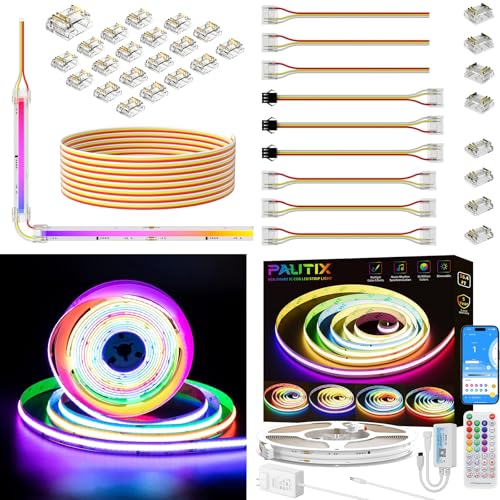 Tira de LED RGB Smart IC COB 10m con kit de conectores miniatura 1
